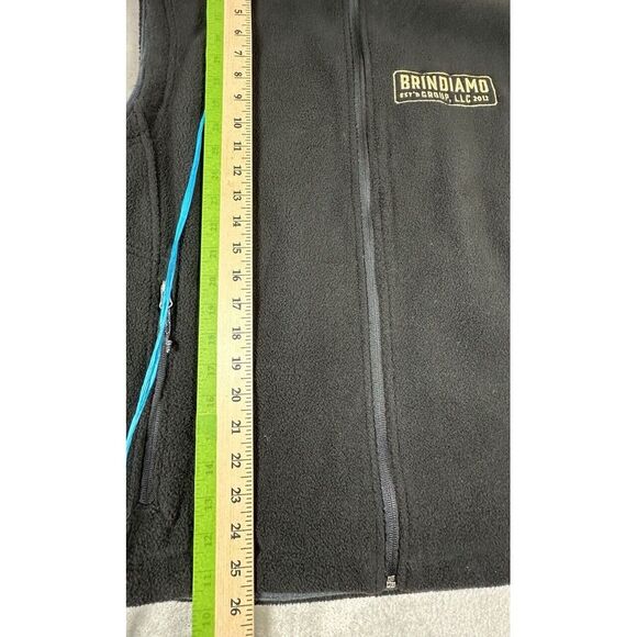 Port Authority Vest Men's L Black Brindiamo Premium Whiskey Full Zip Fleece - Picture 7 of 10